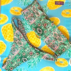 Green /pink print bikini two piece NEW